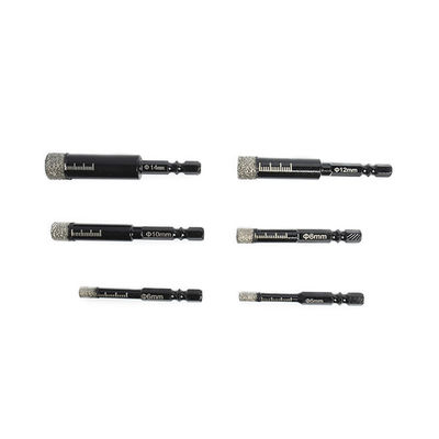 1/4 Shank Diamond Hole Saw Sets With  Cooling Wax Granite Diamond Hole Saws